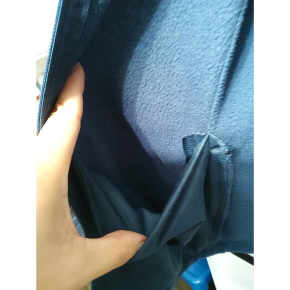 Columbia Navy fleece zip up jacket 2 zipper outside pockets 2 inside size XXL - Picture 5 of 10